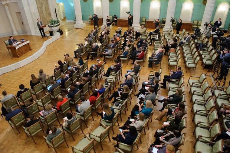 Пресс-конференция губернатора Свердловской области Евгения Куйвашева, посвященная итогам 2016 года. Екатеринбург, дом севастьянова, зал для балов, пресс-конференция куйвашева