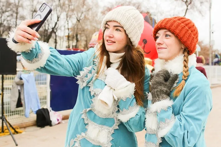 Забег Дедов Морозов. Тюмень