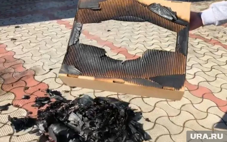 Картон не горит, но обугливается