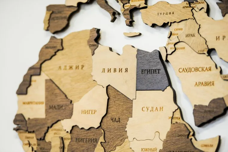 Карта мира. Челябинск