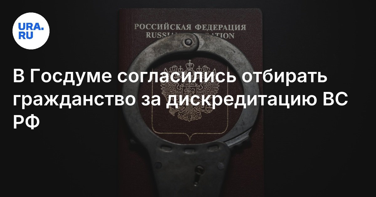 В Госдуме согласились отбирать гражданство за дискредитацию ВС РФ