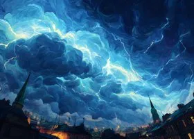 Москву накрыла яркая гроза, ожидается сильнейший ливень