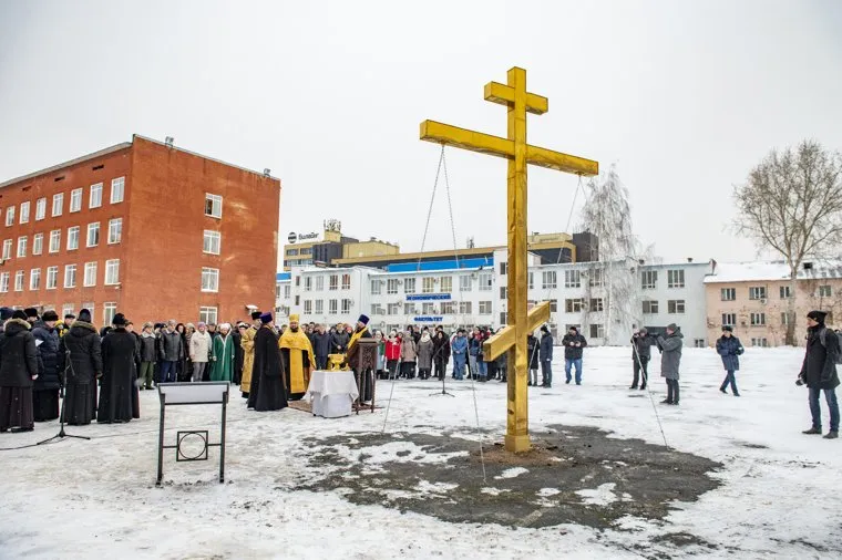 Освящение места постройки часовни в ПГНИУ. Пермь
