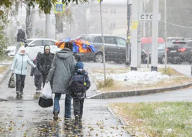Снегопад надвигается на Курган и Шадринск