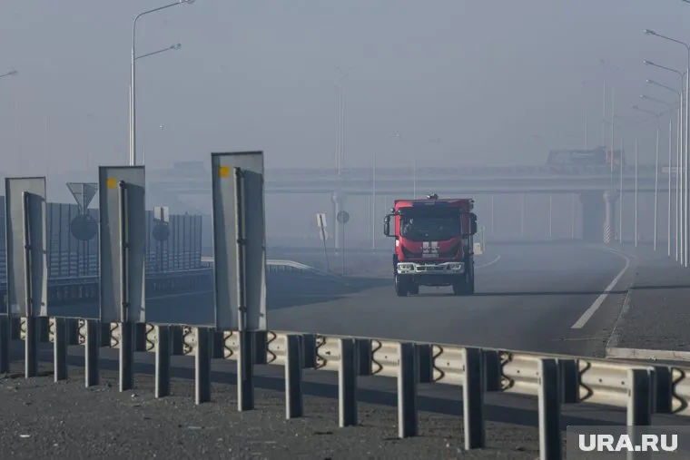 На трассе загорелся полуприцеп грузовика Scania

