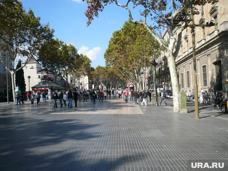 По пешеходной улице, всегда полной людей, фургон проехал более 500 метров