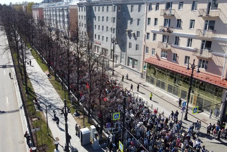 Парад.Бессмертный полк. Пермь