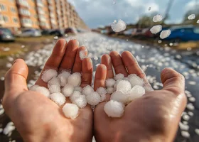 Град обрушился на Екатеринбург