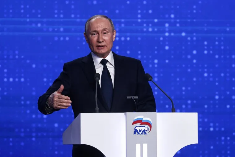 Владимир Путин на XXI съезде партии "Единая Россия". Москва