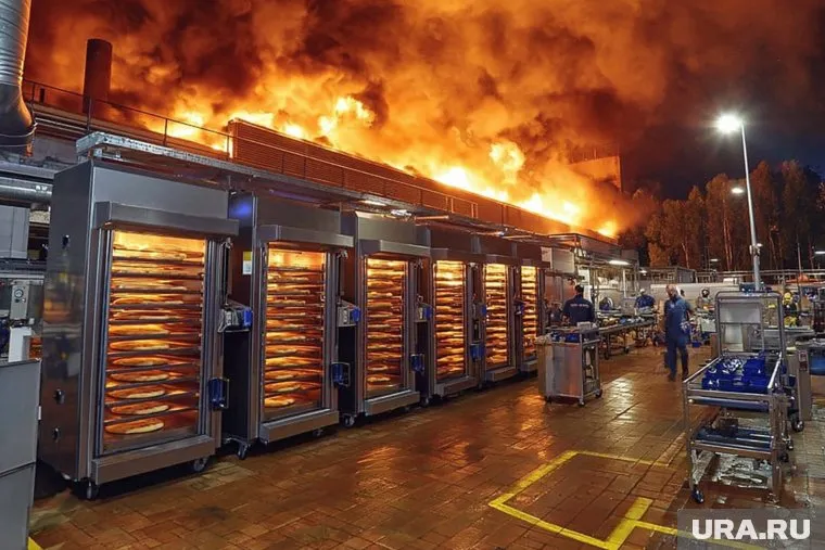Пожар произошел на участке конвейерной ленты