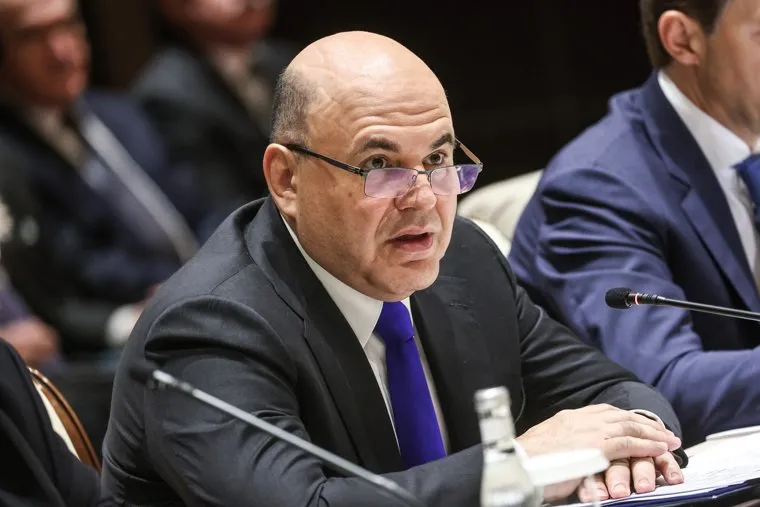 Михаил Мишустин на Узбекско-Российском экономическом форуме в Самарканде. Самарканд, Узбекистан