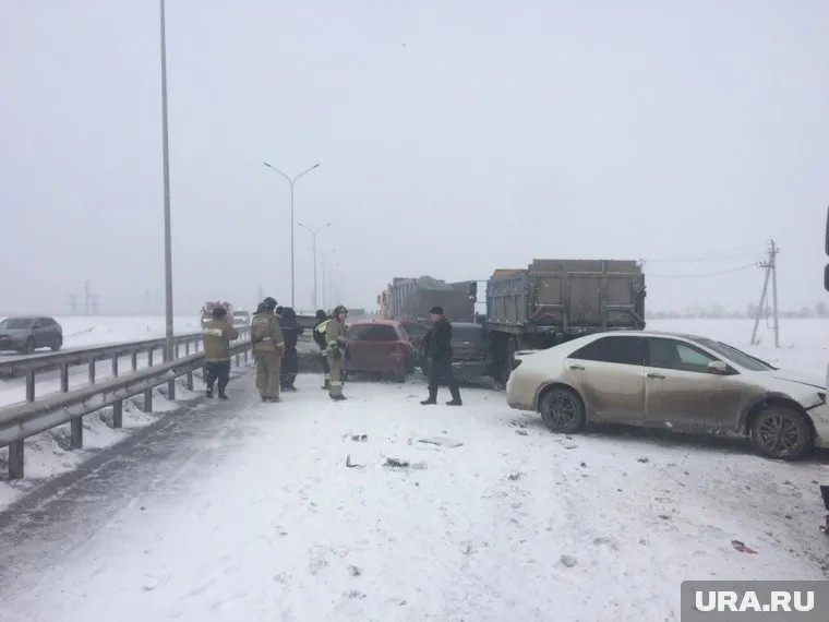 На трассе массовое ДТП