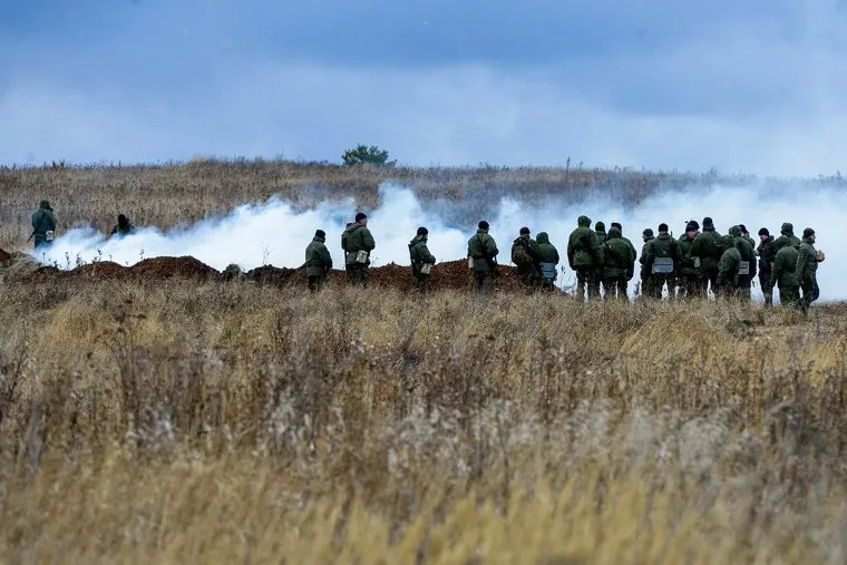 Боевое слаживание мобилизованных на Чебаркульском полигоне ЦВО. Челябинская область