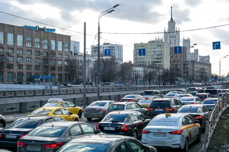 Пробки в городе. Москва