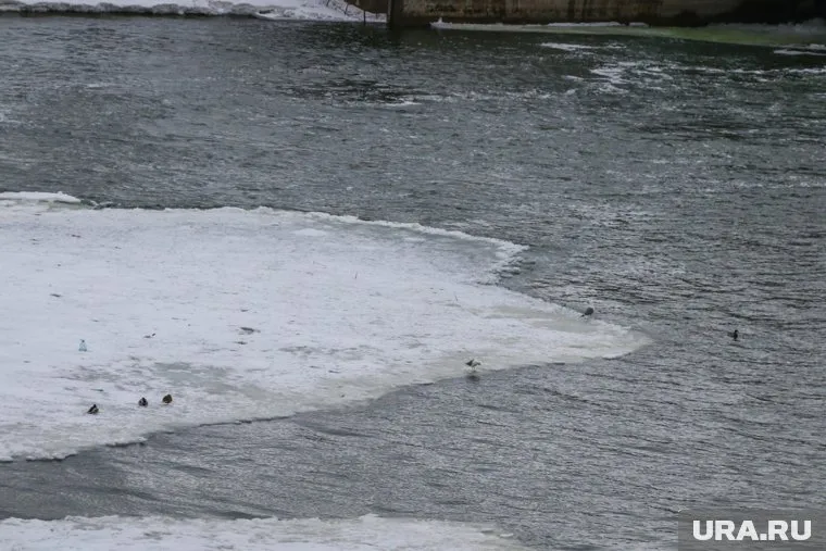 Оторванная льдина начала уносить рыбаков на озере Изменчивое (архивное фото)