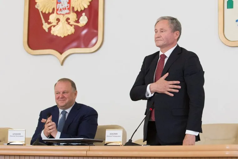 Полпред президента в УФО представил врио губернатора Курганской области Шумкова Вадима региону. г. Курган , кокорин алексей, цуканов николай