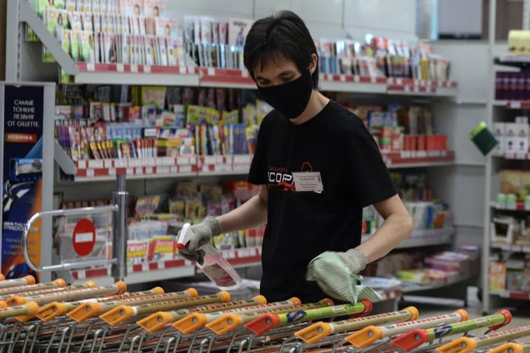 Открытие ТЦ "Пушкинский" после снятия ограничений, связанных с коронавирусом. Курган