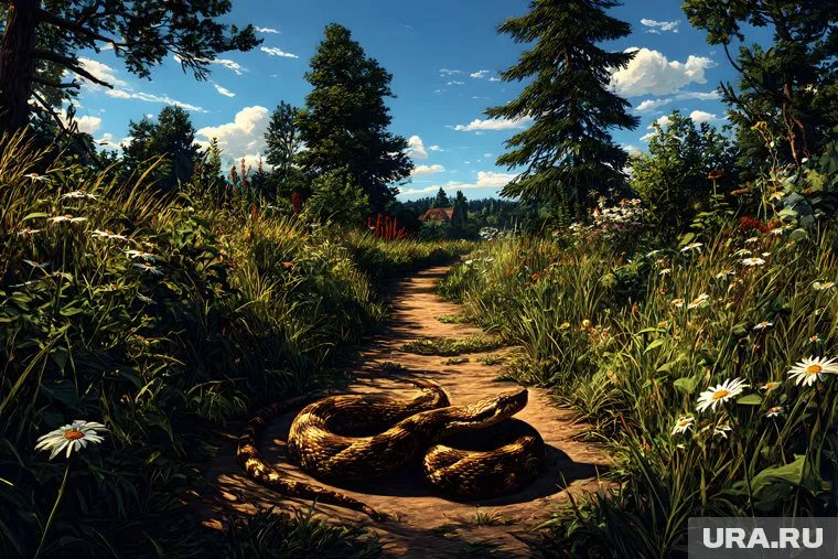 Змеи в ХМАО ищут пропитание, поэтому выползают на территории, где ведется сельское хозяйство