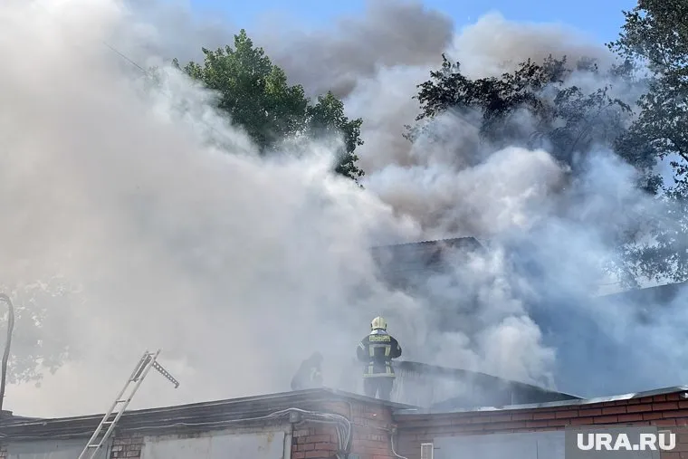 Пожар начался на парковке одного из предприятий в Ельце