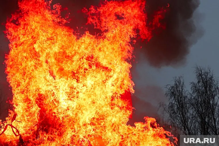 Крупный пожар разгорелся около детского сада под Самарой
