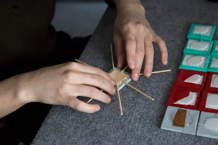 Буддистский монастырь Шедруб Линг. Качканар, руки, заготовка для мандалы