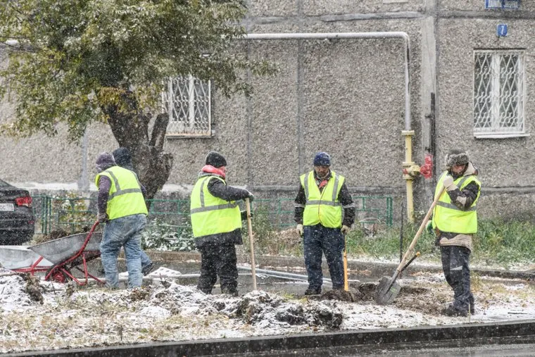 Первый снег. Екатеринбург