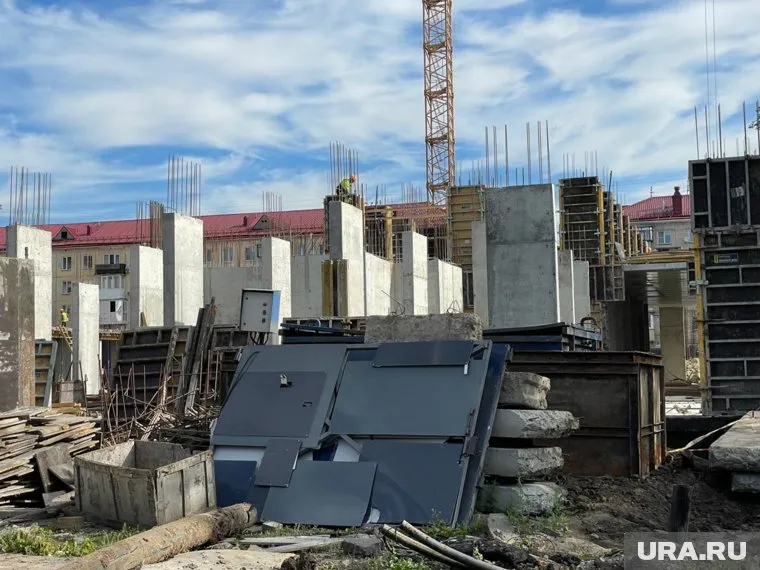 В Кургане 23 августа обрушилась часть строящегося ЖК