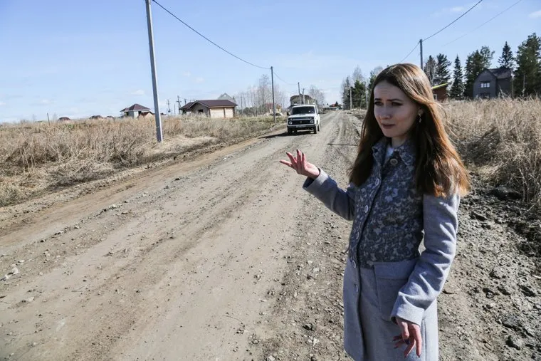 Житель села Гусево построивший дорогу. Тюмень. с. Гусево