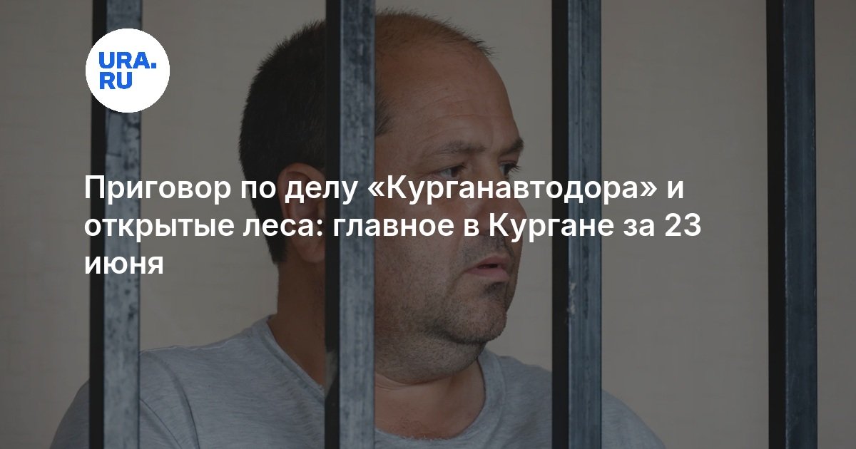 Приговор по делу «Курганавтодора» и открытые леса: главное в Кургане за 23 июня