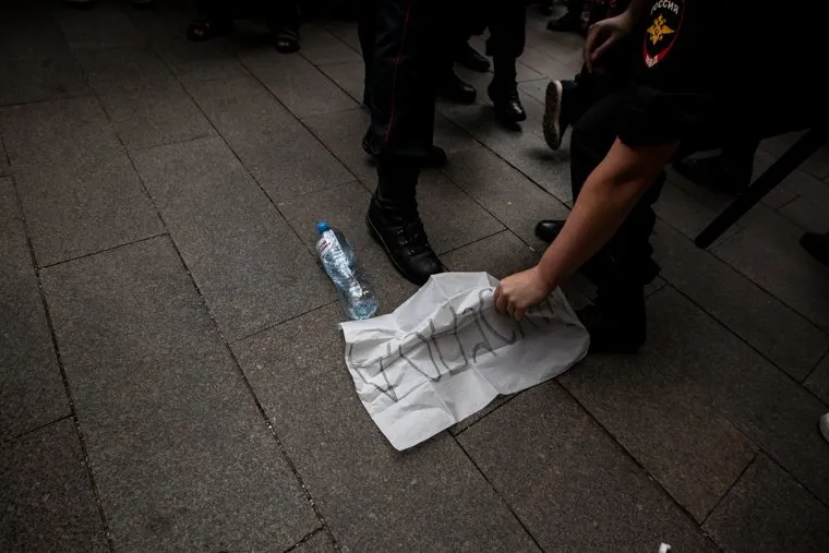 Несанкционированная акции оппозиции "Допускай" на Тверской улице 13. Москва