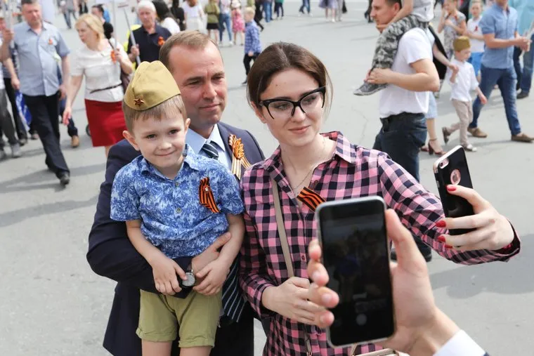 Военный парад посвященный Дню Победы. Курган