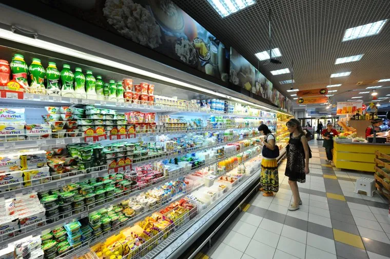 Магазин. Супермаркет. Никитинские ряды. Проспект. Алое поле. Продукты. Челябинск., продукты, супермаркет, магазин, витрина, продуты