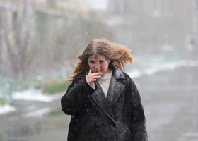 В Екатеринбурге выпал снег