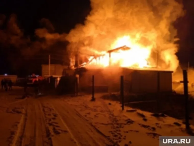 При пожаре погибли козы и кролики