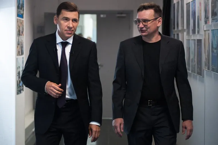 Интервью с губернатором Свердловской области Евгением Куйвашевым в студии телеканала "ОТВ". Екатеринбург