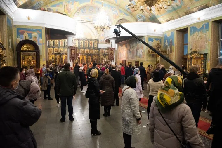 Пасхальное богослужение в Свято-Троицком кафедральном соборе. Екатеринбург