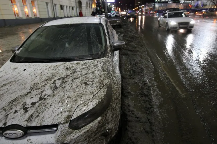 Грязь к приезду Путина. Екатеринбург, грязь