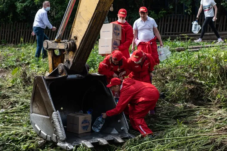 Последствия паводка в городе Нижние Серги. Свердловская область