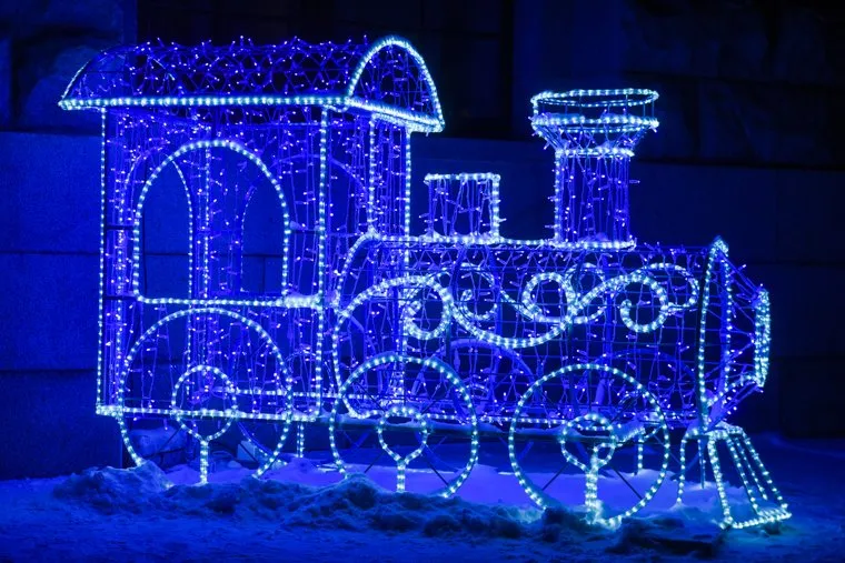 Новогодняя иллюминация на улицах города. Екатеринбург