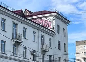 Изображение кошки курганского Бэнкси появилось на крыше