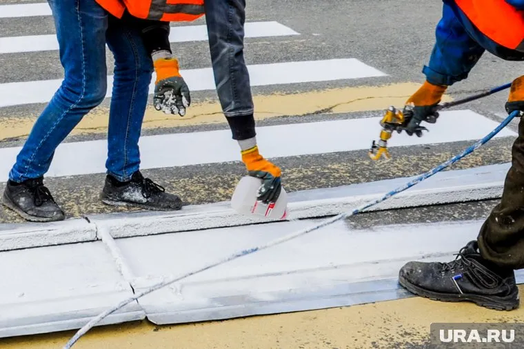 В Нижневартовске дорожную разметку смыло спустя полгода