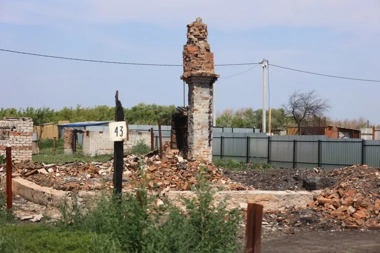 Микрорайон Смолино после пожара. Курган