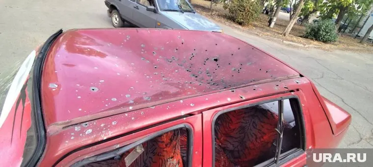 В атакованной машине ехали мирные жители