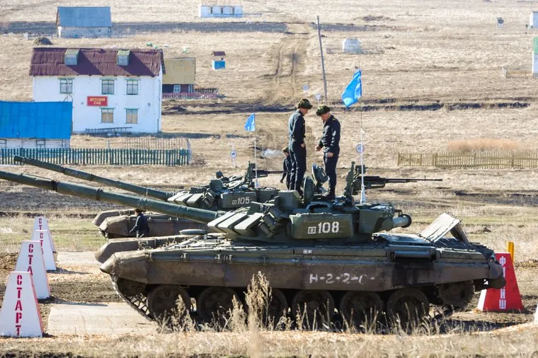 Танковый биатлон. Чебаркульский военный полигон. Челябинская область