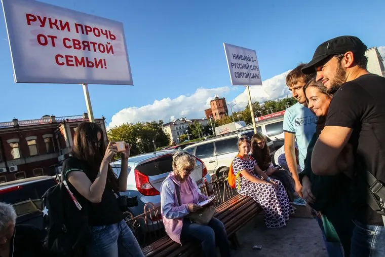 Митинг против фильма Алексея Учителя "Матильда". Тюмень, протест матильда