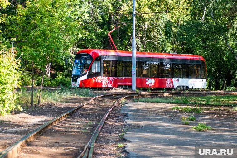 У трамвая сошел с рельсов один вагон (архивное фото)