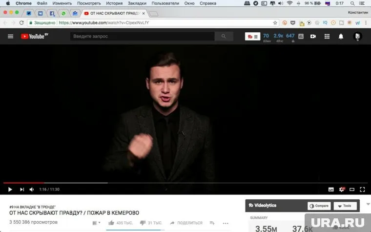 Популярный видеоблогер Николай Соболев нашел время, чтобы подобрать эффектный костюм и заставку для своего видео, но не нашел времени проверить информацию, которую распространил на многомиллионную аудиторию