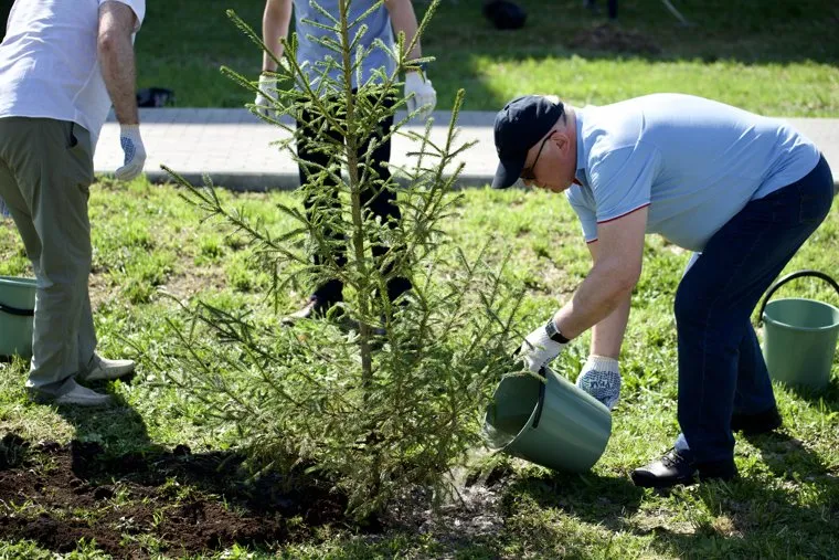 Субботник на территории детской больницы №9. Екатеринбург