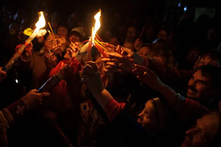Пасхальная служба в Свято-Троицком кафедральном соборе. Екатеринбург