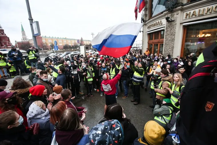 Обстановка перед несанкционированной акцией сторонников оппозиционера Алексея Навального. Москва